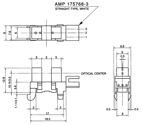 光電傳感器（光學傳感器）OJ-690201-701尺寸規(guī)格